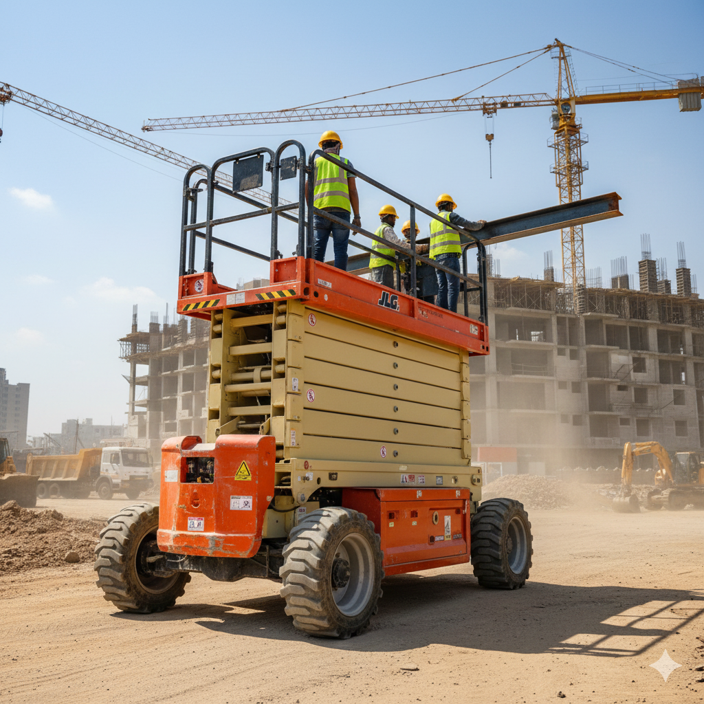Aerial work platform close-up